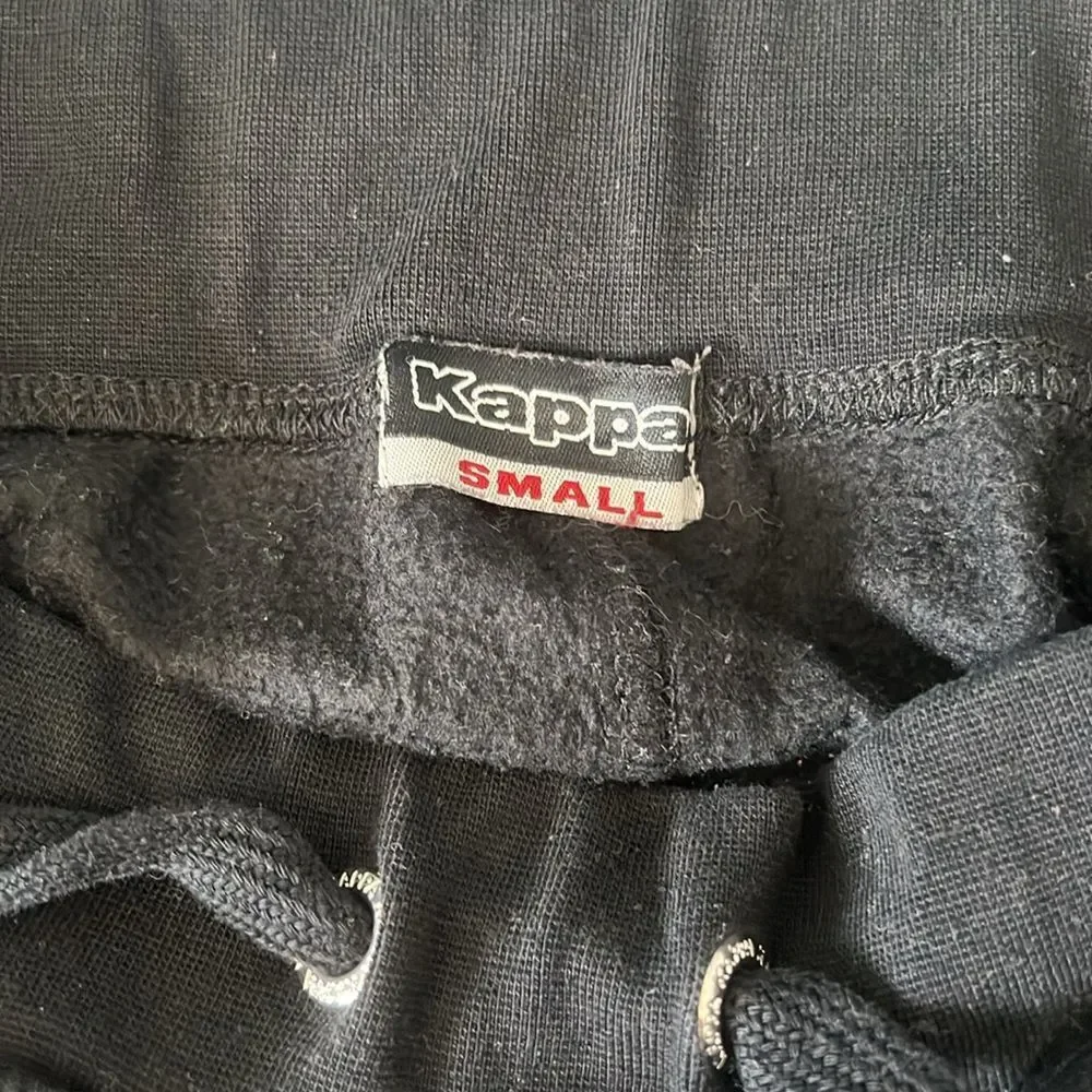 Kappa Unisex Black Reflective Track Pants Size Small